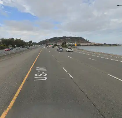 [10-10-2026] San Francisco County, CA – Toyota Prius Submerged After Crash Near Candlestick Park Exit